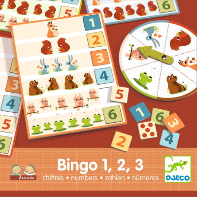 Bingo 1, 2, 3 Eduludo – Gra Edukacyjna Djeco - 38353