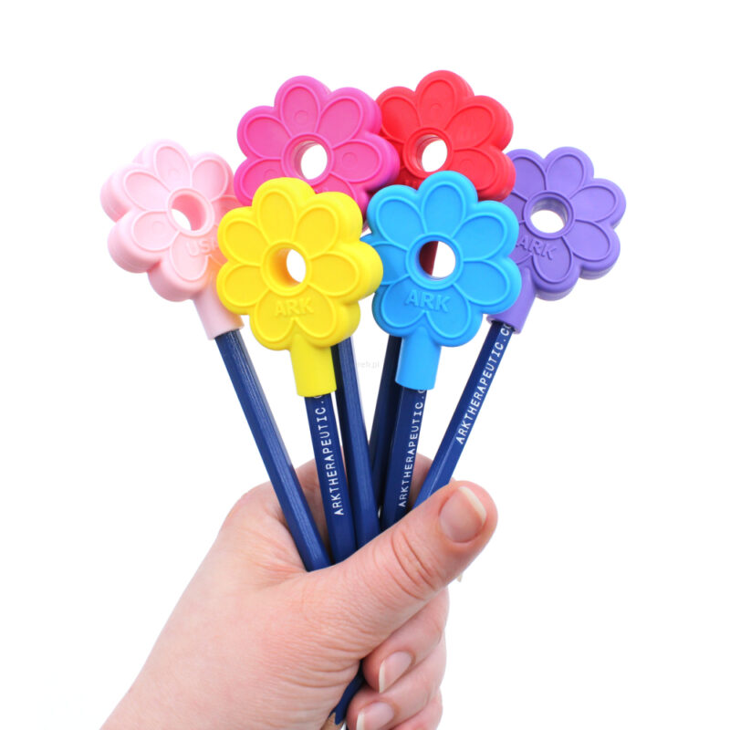 Gryzak Na Ołówek Lub Kredkę Kwiatek Niebieski Miękki - 35632