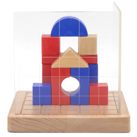 Drewniana Gra – Budowanie Klocki 3D Montessori - 32652