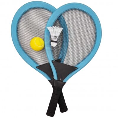 Duże Rakietki do Tenisa Badminton dla Dzieci Zestaw + Piłka + Lotka Woopie - 45670